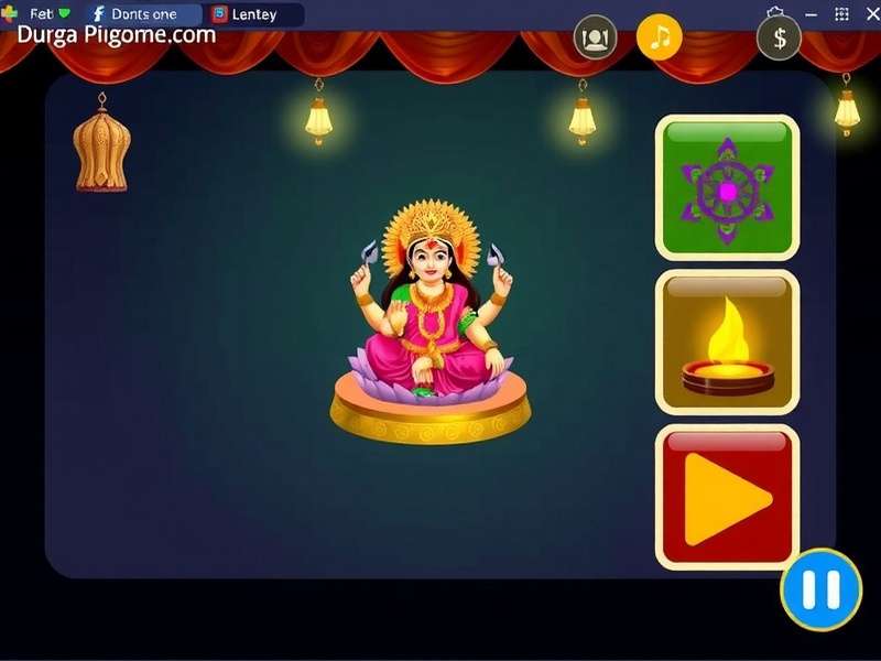 Durga Puja Festival Celebration in Game
